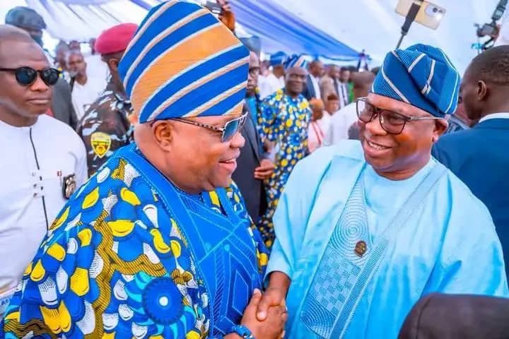 Beyond Politics, Adeleke, Oyebamiji Share Rare Moment At Basiru’s Mother’s Fidau