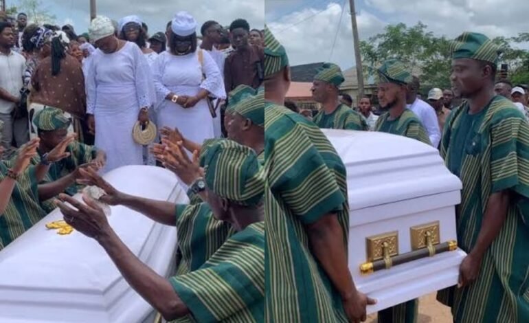 Veteran Juju singer Saint Janet buried in Abeokuta [VIDEO]