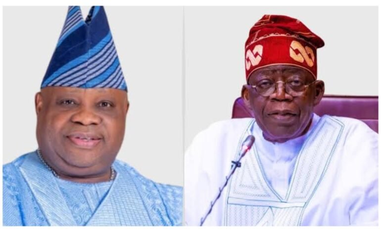 Tinubu receives Adeleke at Aso Rock